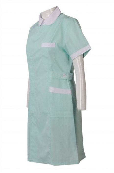 SKNU004 custom-made princess collar clinic uniform order nurse uniform custom-made hospital uniform design clinic uniform style clinic uniform supplier HK Shute clinic uniform price