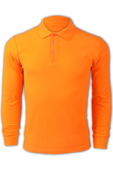 SKLPS007 solid color orange 047 long sleeve men's Polo shirt 1AD01 custom DIY vitality color men's Polo shirt breathable sports polo shirt polo shirt specialty store polo shirt price