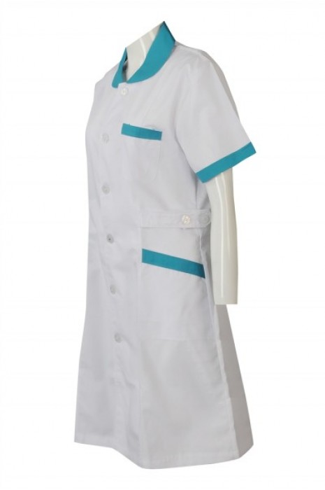 SKNU005 Order White Clinic Uniforms Order Princess Collar Nurses Uniform Center Order Hospital Uniforms Company Order Nurses Clothing Shop HK Shute Nurses Clothing Price