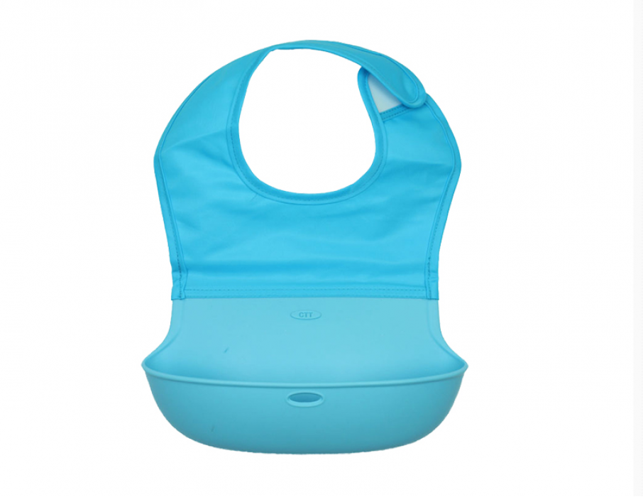 SKBS001 Custom made silicone Waterproof Bib design baby three-dimensional food bag manufacture Baby Bib baby scarf supplier