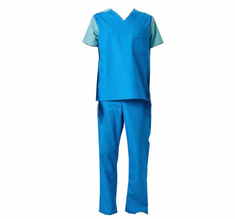 SKSN008 manufacture operating gowns pet hospital work clothes split suit hand washing clothes operating gowns garment factory