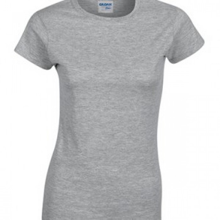 SKT036 grey 295 short sleeved women' s round neck collar t-shirt 76000L quick personal printed women' s tee breathable tshirts supplier price