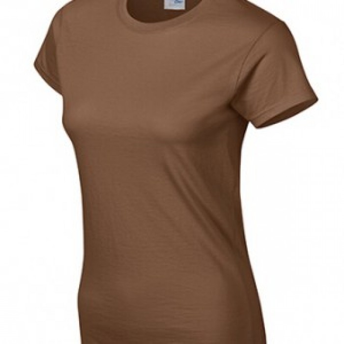 SKT040 chestnut 084 short sleeved women' s round neck collar t-shirt 76000L quick personal printed women' s tee breathable tshirts supplier price