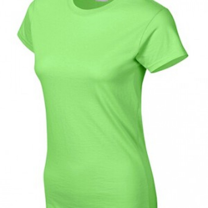 SKT051 light green 012 short sleeved women' s round neck collar t-shirt 76000L tailor made women' s tee supply tee shirt pure colour price