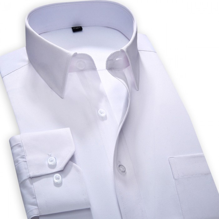 SKLS001 Custom Men's Solid Color Long Sleeve Shirts Design Slim Workwear Shirts Personal Design Business Shirts Shirt Manufacturer