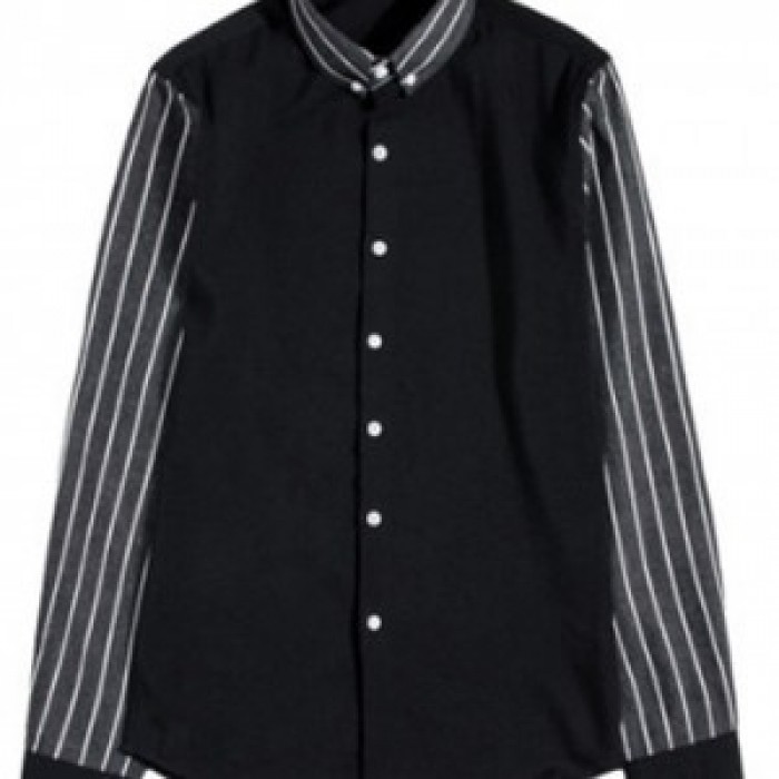 SKLS008 made men's casual long-sleeved shirt Striped stitching Shirt store