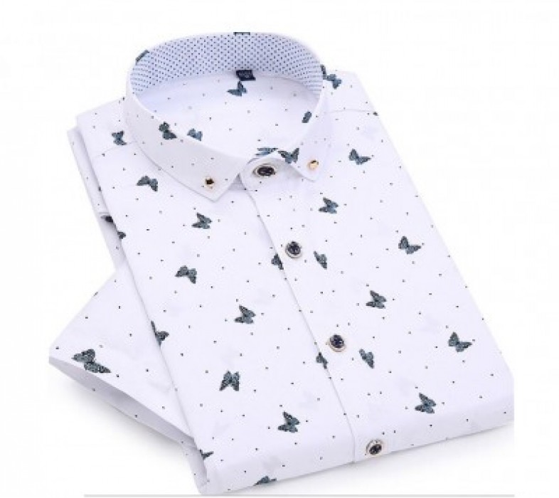SKPR003 making leisure printed shirt style design butterfly printed shirt style custom-made fashion printed shirt style printed shirt center