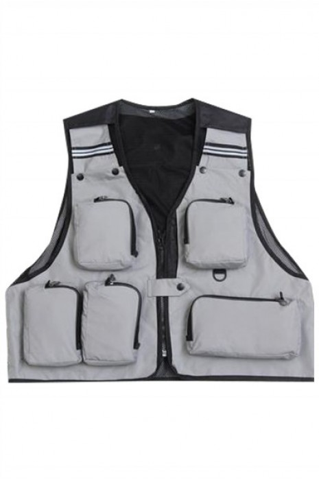 SKV011 custom zipper vest jacket design outdoor fishing vest director outdoor vest photographer vest jacket vest jacket center